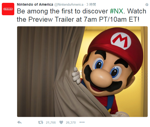 今夜は眠れない!任天堂の新型ゲーム機「NX」が初お披露目、株価は1000円の急騰中!