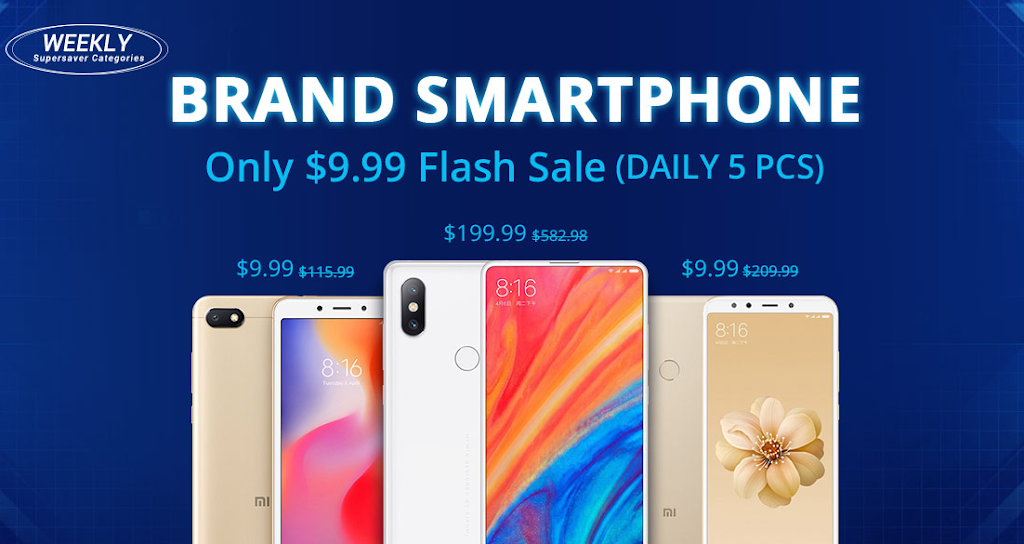 【セール情報】GEARBESTでブランドスマホセール開催中!Xiaomiのスマホ9.99ドルなどプレゼント価格も