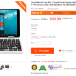 【速報】OneMix2の先行予約が早くもgeekbuyingで始まる！定価801.99ドル？？→クーポンで激安に