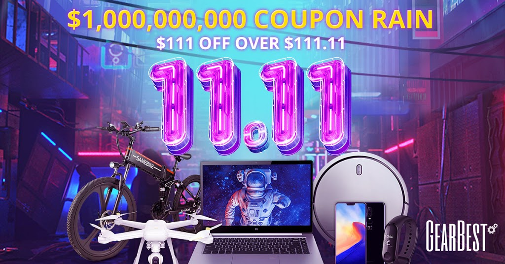 【GEARBEST】中華ガジェット最大の祭り『独身の日セール』開催!Xiaomi,OnePlus,OneMix2気になる商品をお得にゲット!