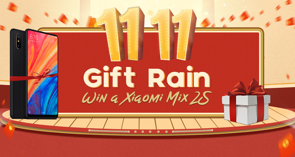 500ドル相当のXiaomi Mix 2Sが貰えるチャンス！geekbuying GIFT RAINは本日17時間もなく開催！
