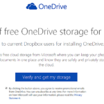 OneDriveのストレージが無料で100GB増えるよ