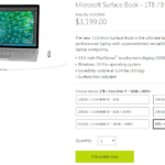 Surface Bookの最上位モデル1TB SSD、dGPU、16GB RAMの価格判明!なんと38万円越え!
