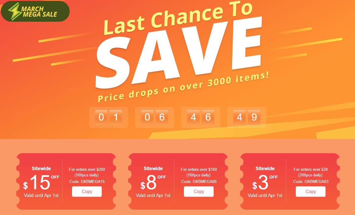 Xiaomi Black Sharkが349.99ドルなど、geekbuyingでMARCH MEGA SALE開催中