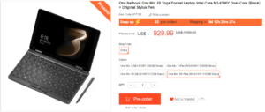 これがUMPCの最高峰！16GB RAMに超高速SSD512GBを搭載した8.4インチの大本命OneMix 3Sの先行予約をgeekbuyingで開始！価格、発送予定日等、クーポン情報あり！
